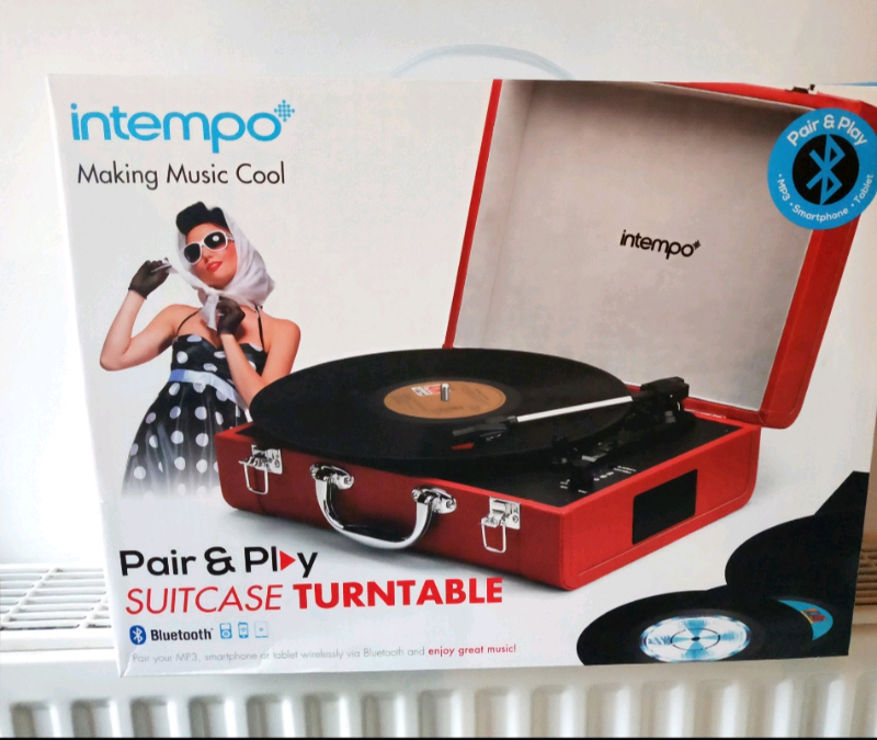 intempo retro bluetooth turntable